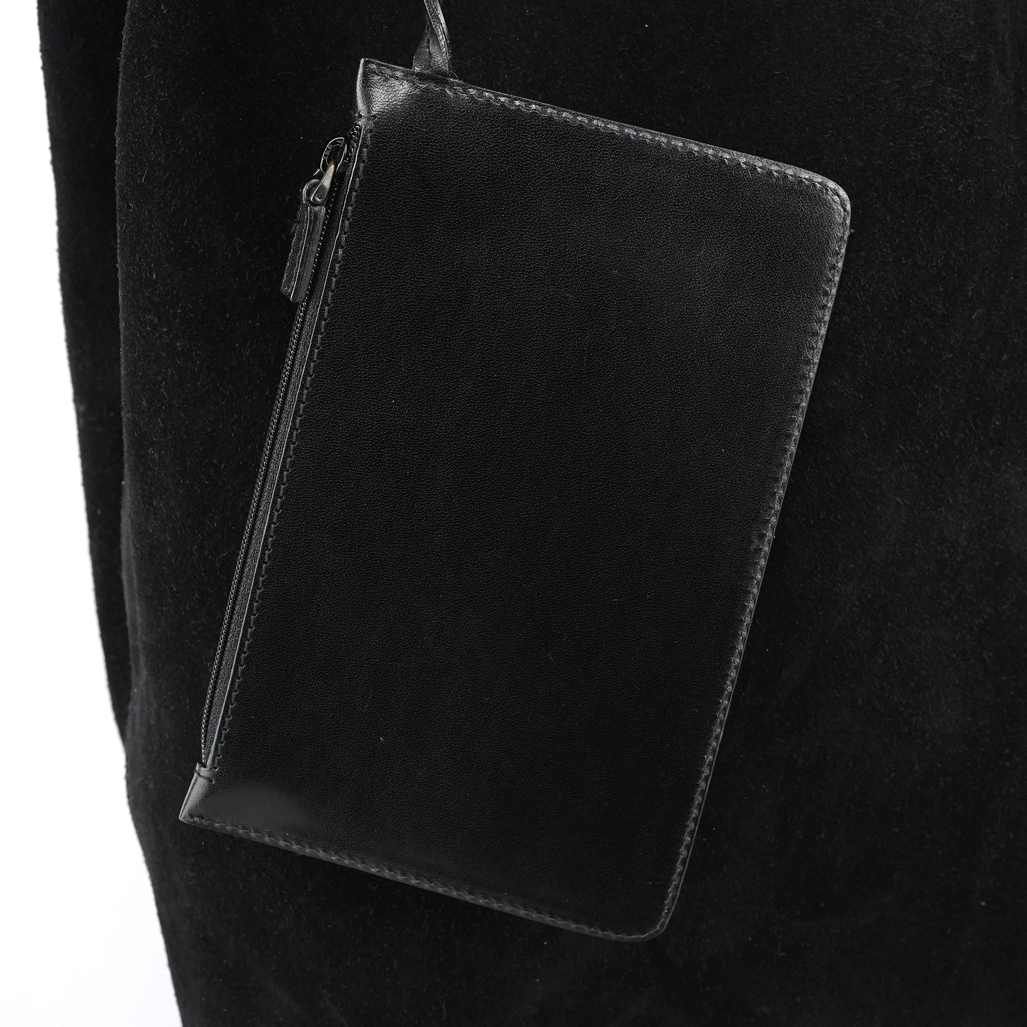 Large Black Suede Tote Bag