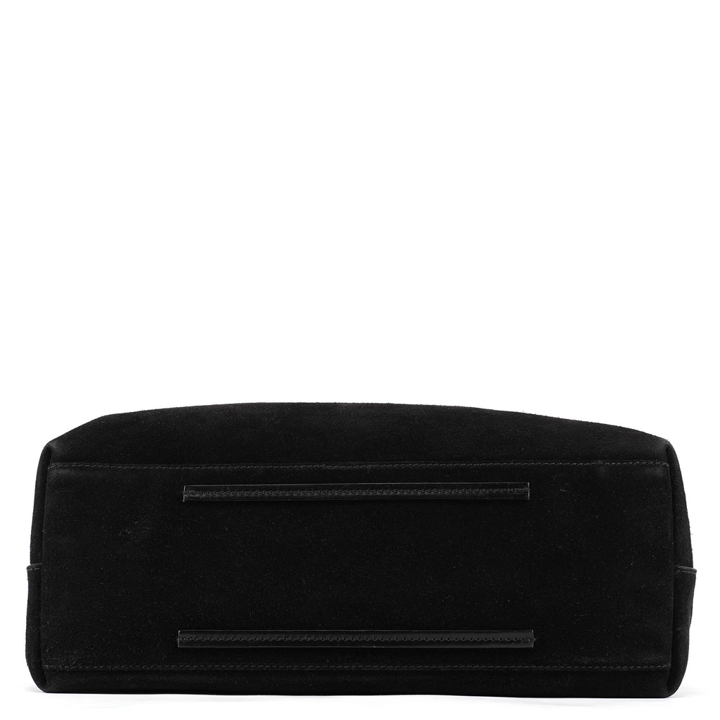 Large Black Suede Tote Bag
