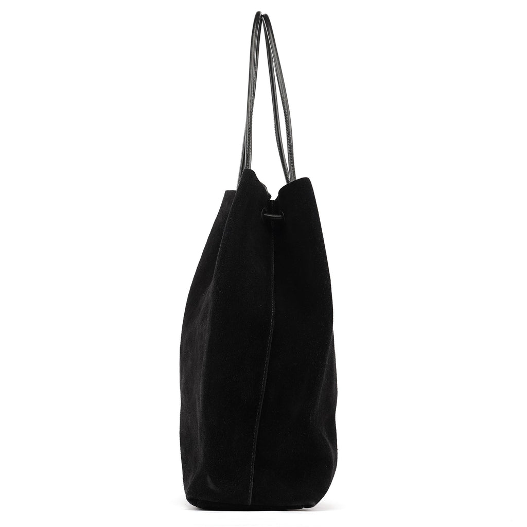 Large Black Suede Tote Bag