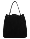 Large Black Suede Tote Bag