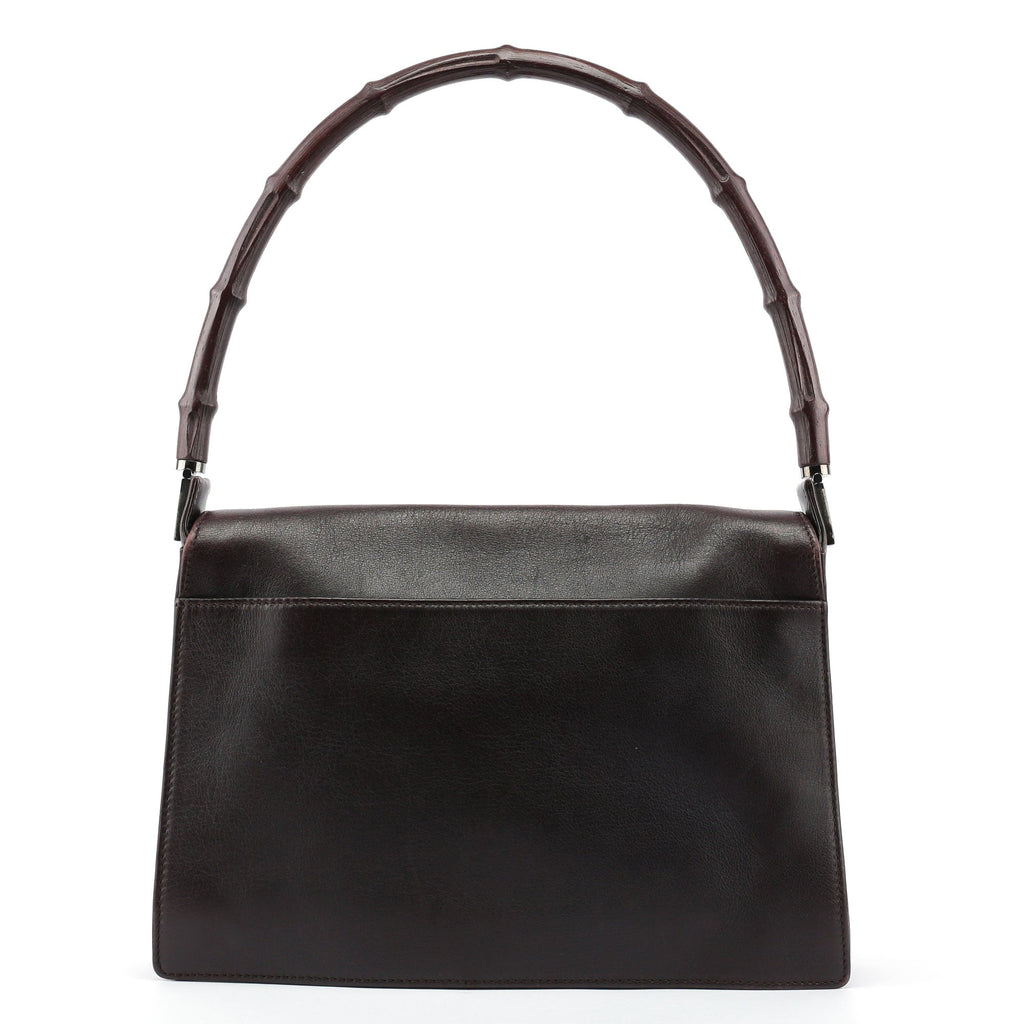 Leather Bamboo Shoulder Bag