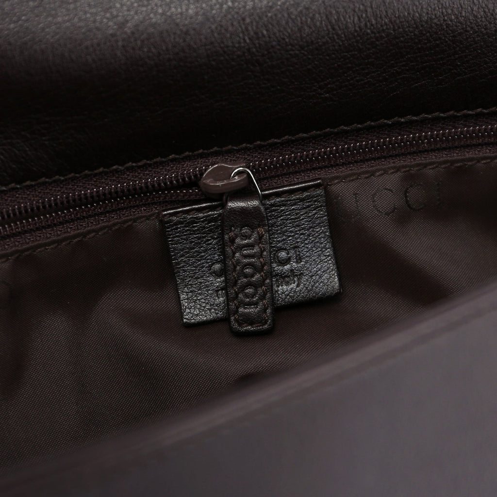 Leather Bamboo Shoulder Bag