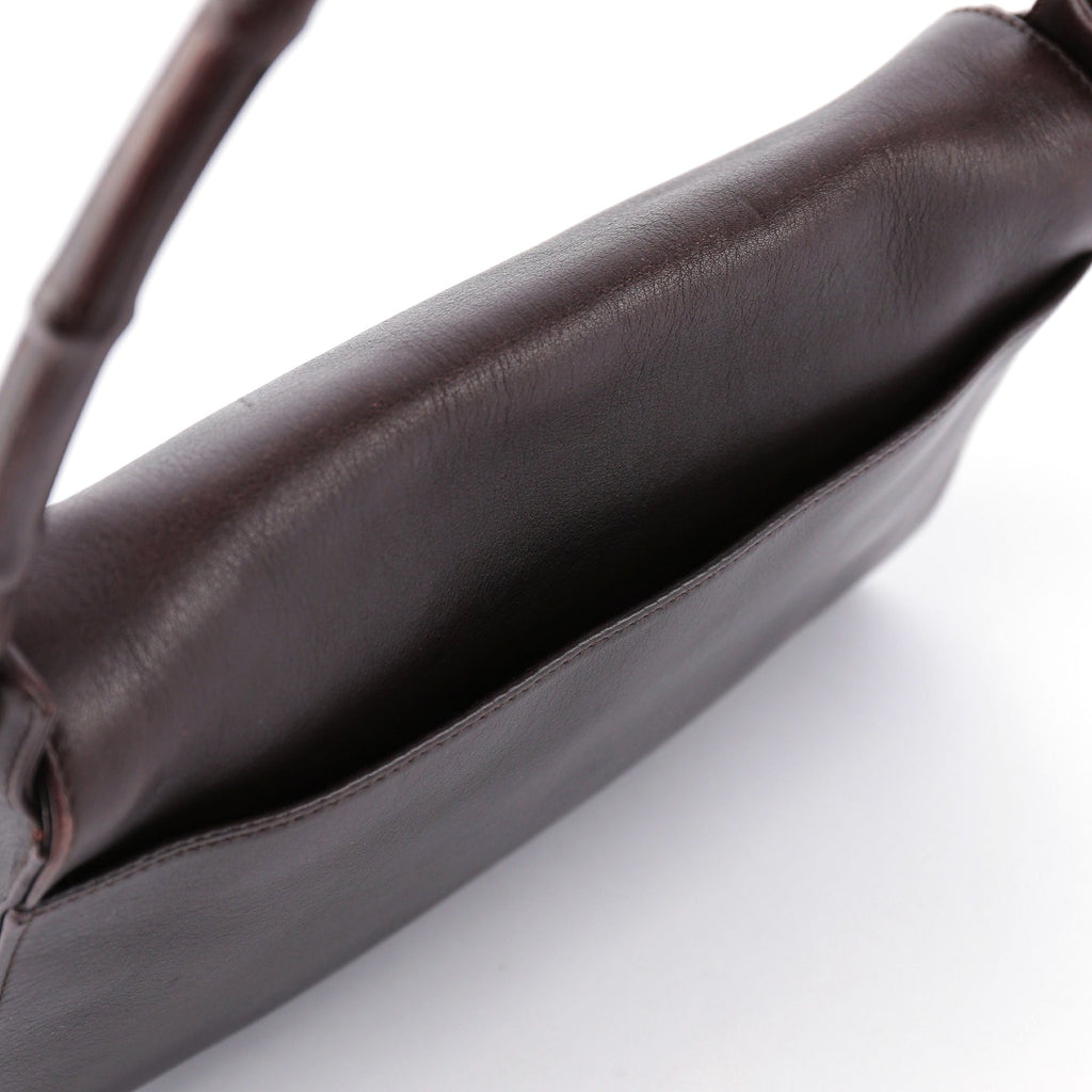 Leather Bamboo Shoulder Bag