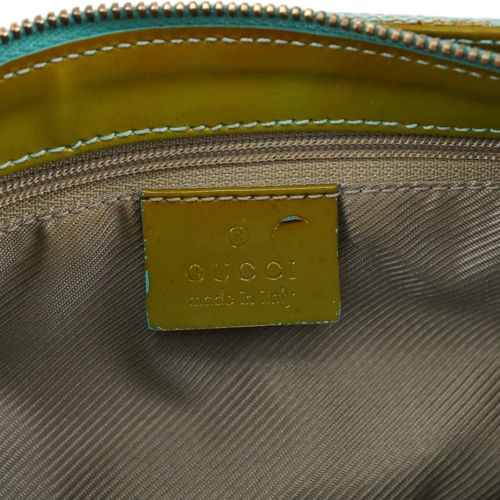 Light Blue GG Patent Leather Shoulder Bag