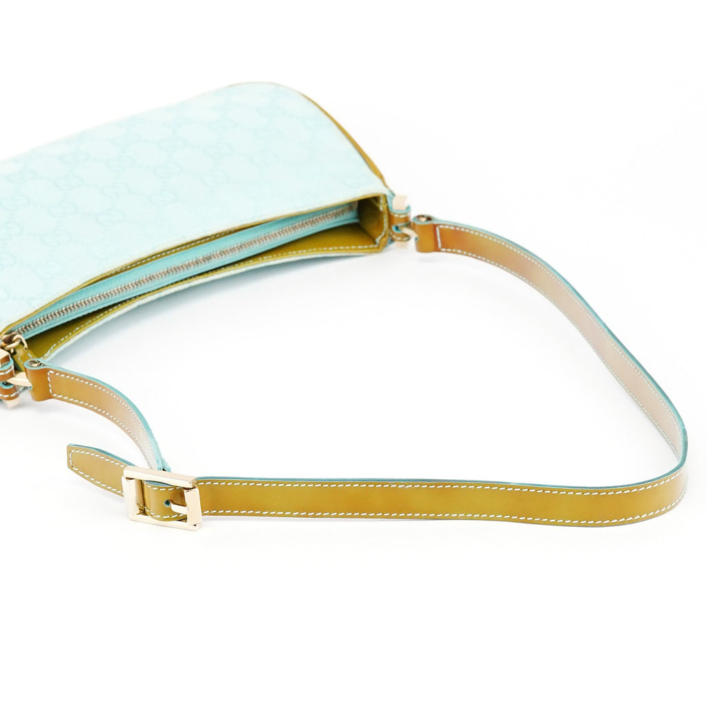 Light Blue GG Patent Leather Shoulder Bag