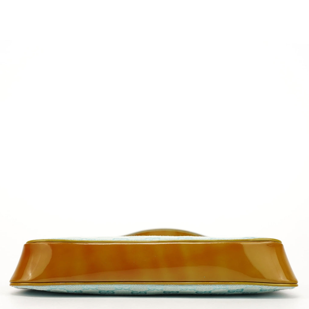 Light Blue GG Patent Leather Shoulder Bag