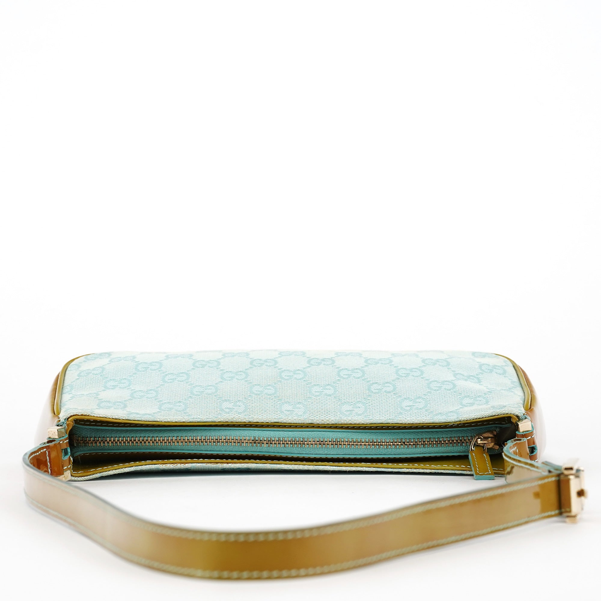 Light Blue GG Patent Leather Shoulder Bag