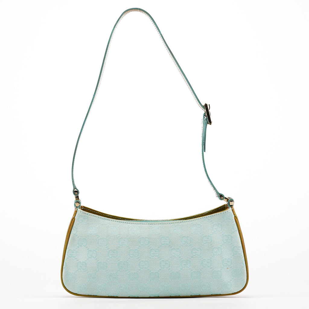 Light Blue GG Patent Leather Shoulder Bag