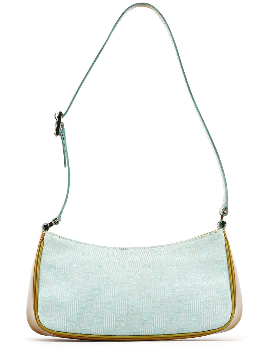 Light Blue GG Patent Leather Shoulder Bag