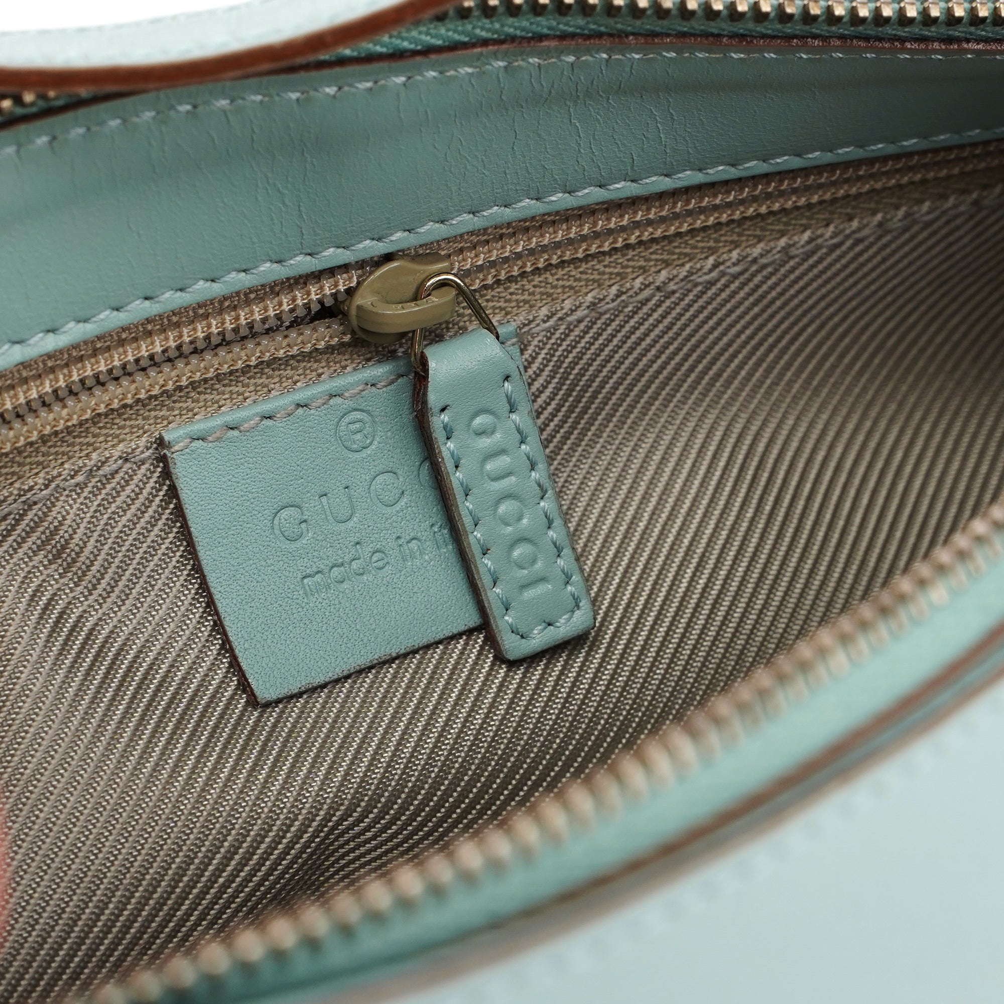 Light Blue Micro GG Hobo Shoulder Bag