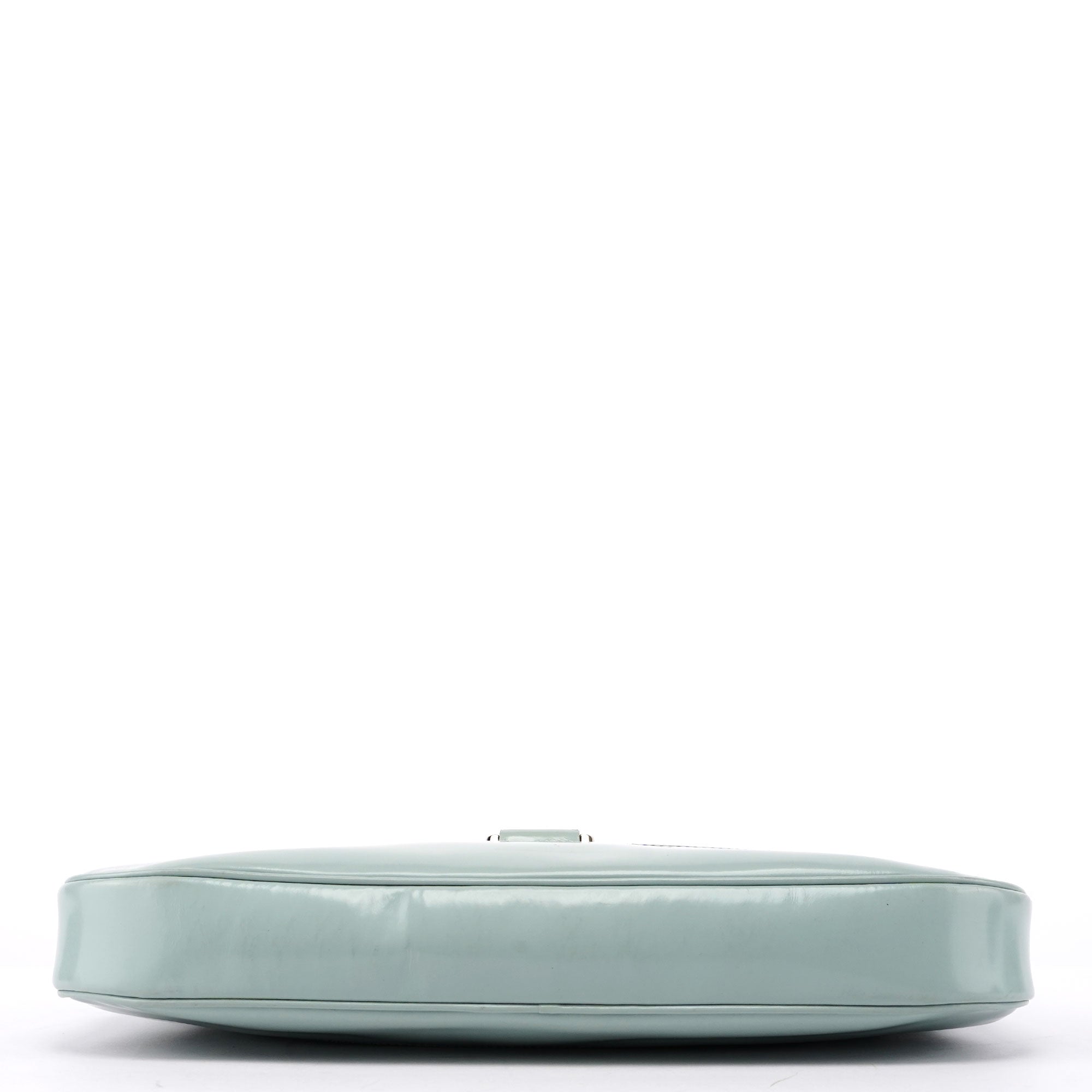 Light Blue Patent Leather Jackie Shoulder Bag
