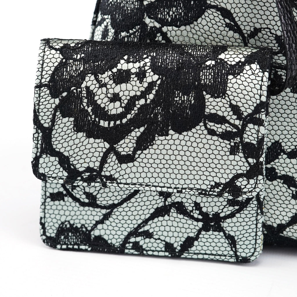 Light Blue Silk Lace Mini Bag