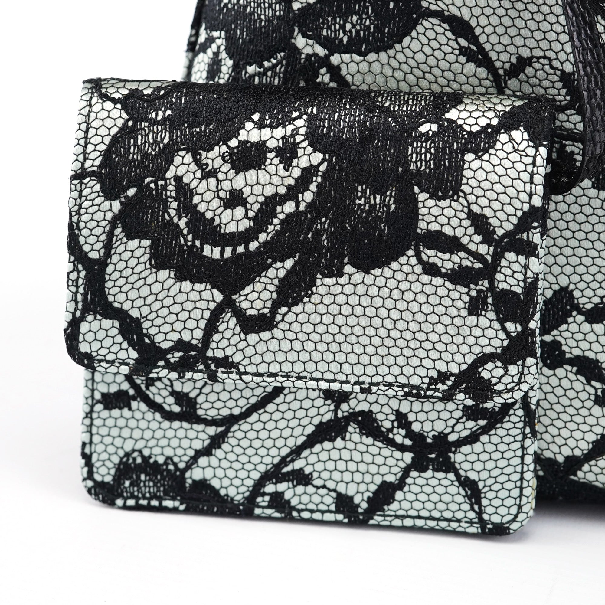 Light Blue Silk Lace Mini Bag