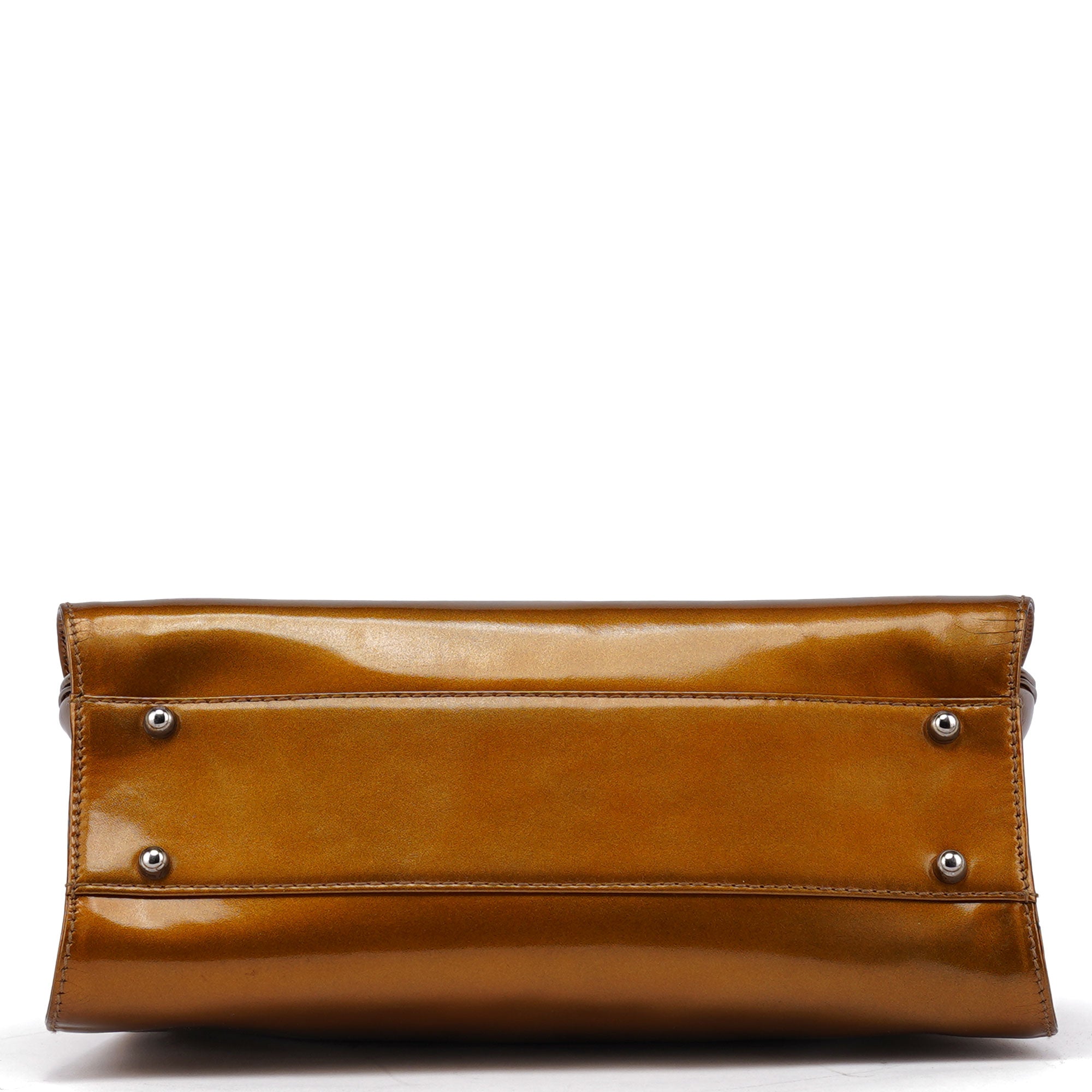 Light Brown Patent Leather Clutch Shoulder Bag