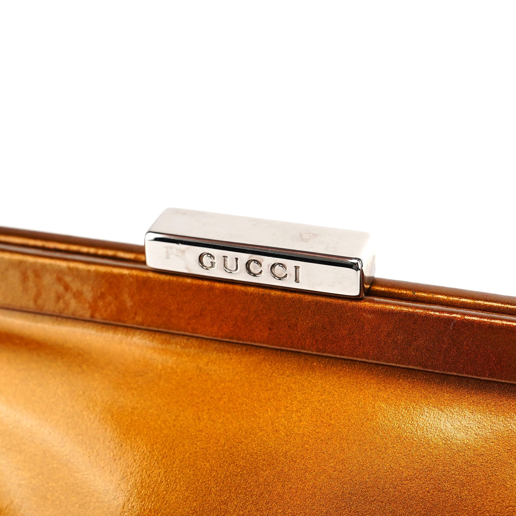 Light Brown Patent Leather Clutch Shoulder Bag
