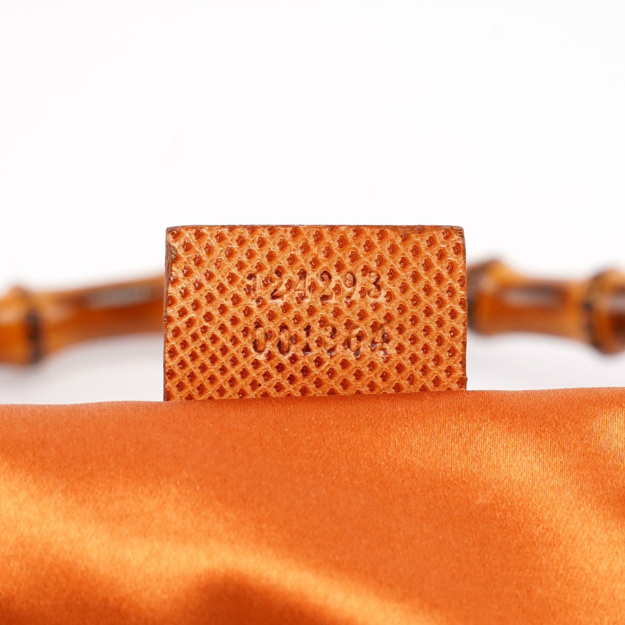 Light Brown Satin Bamboo Shoulder Bag