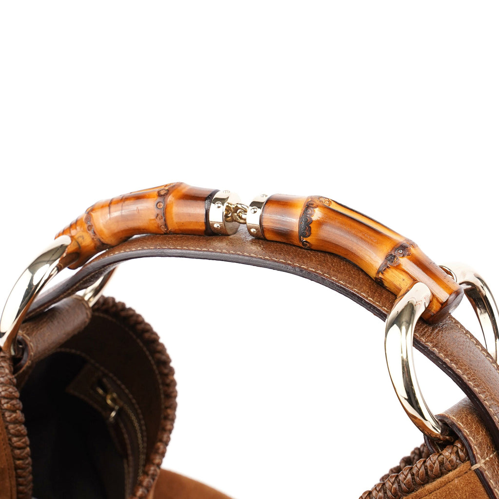 Light Brown Suede Horsebit Hobo