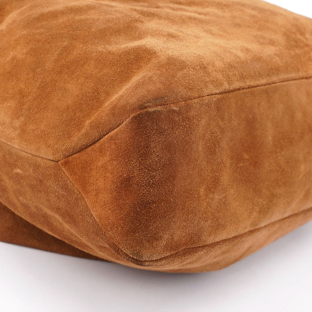 Light Brown Suede Horsebit Hobo