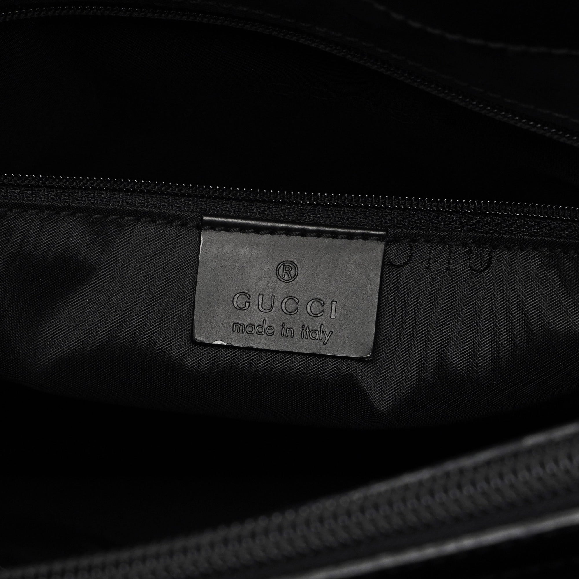 Matte Black Leather Bamboo Tote Bag