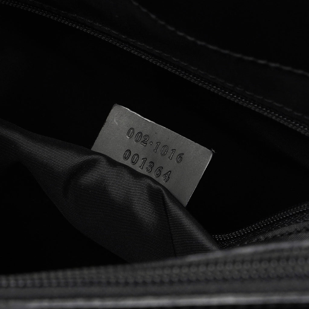 Matte Black Leather Bamboo Tote Bag