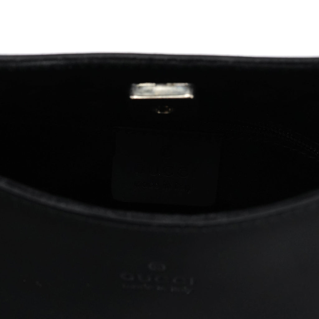 Matte Black Red Bamboo Shoulder Bag