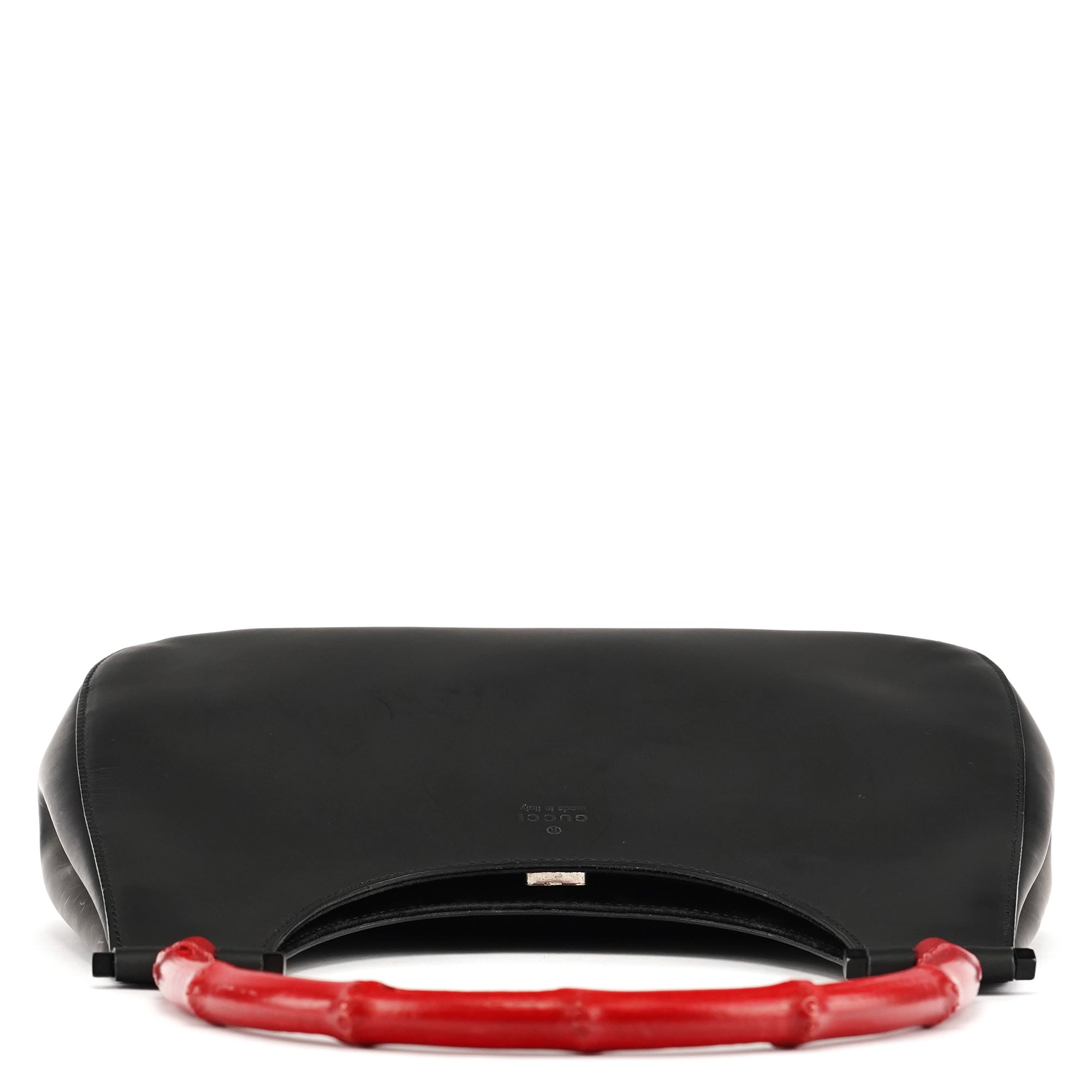 Matte Black Red Bamboo Shoulder Bag