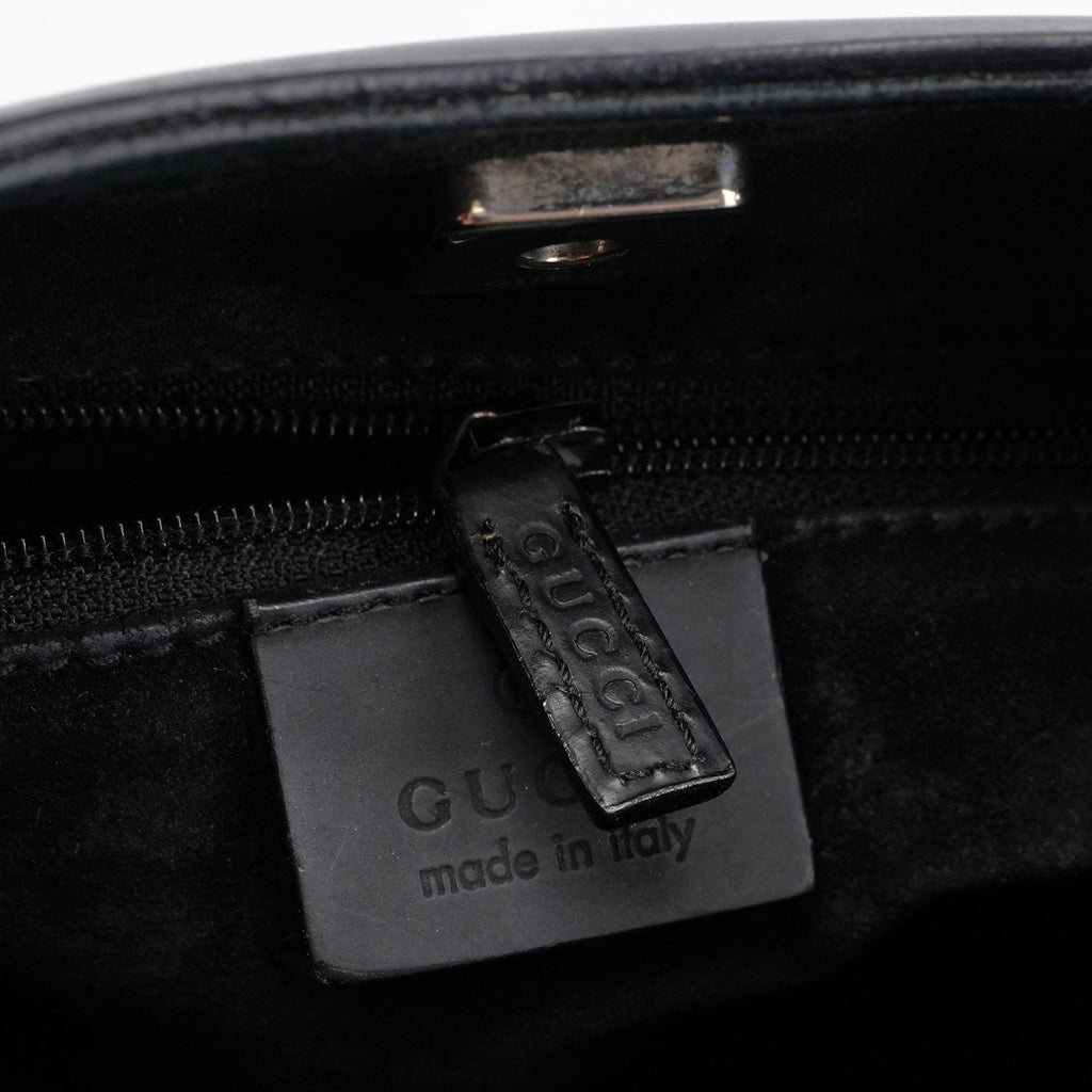 Matte Black Red Bamboo Shoulder Bag