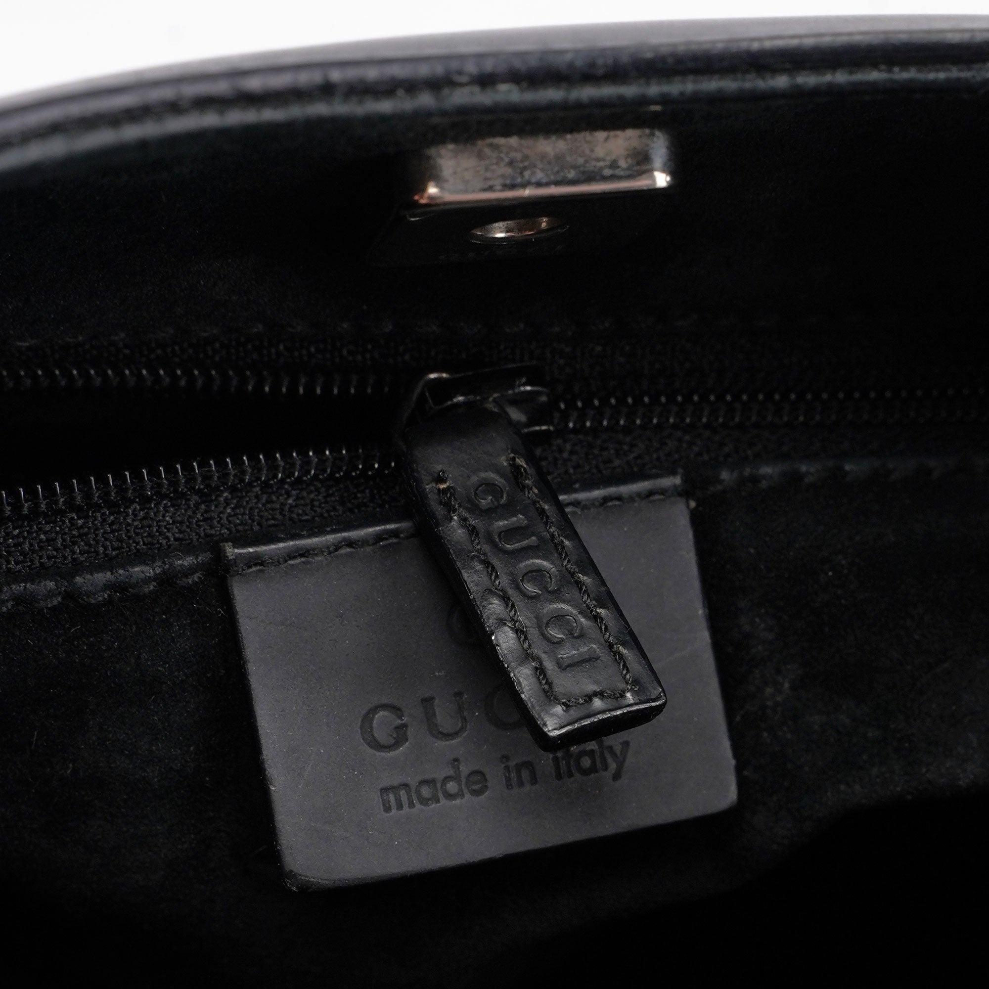 Matte Black Red Bamboo Shoulder Bag