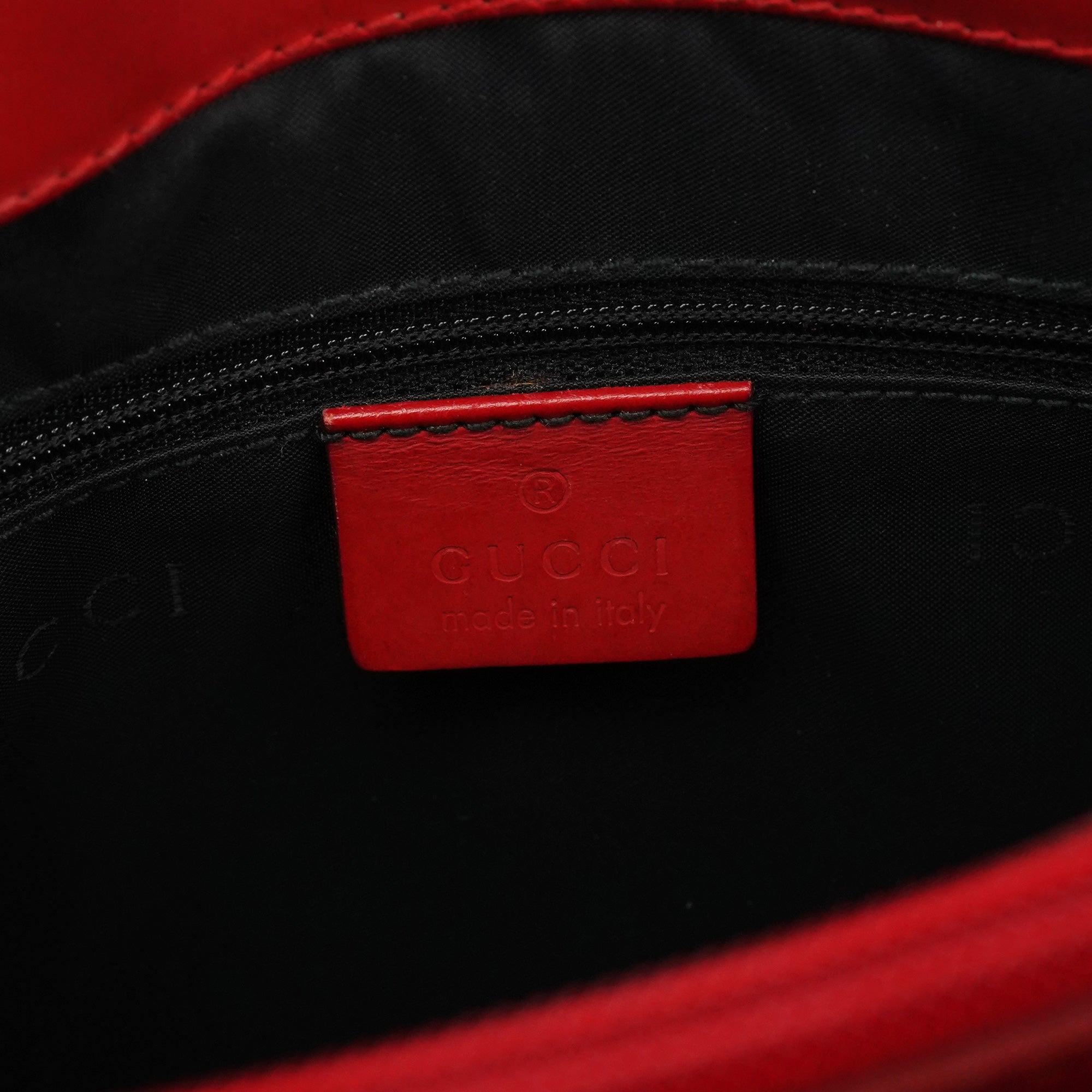 Matte Red Leather Bamboo 2-Way Tote Bag