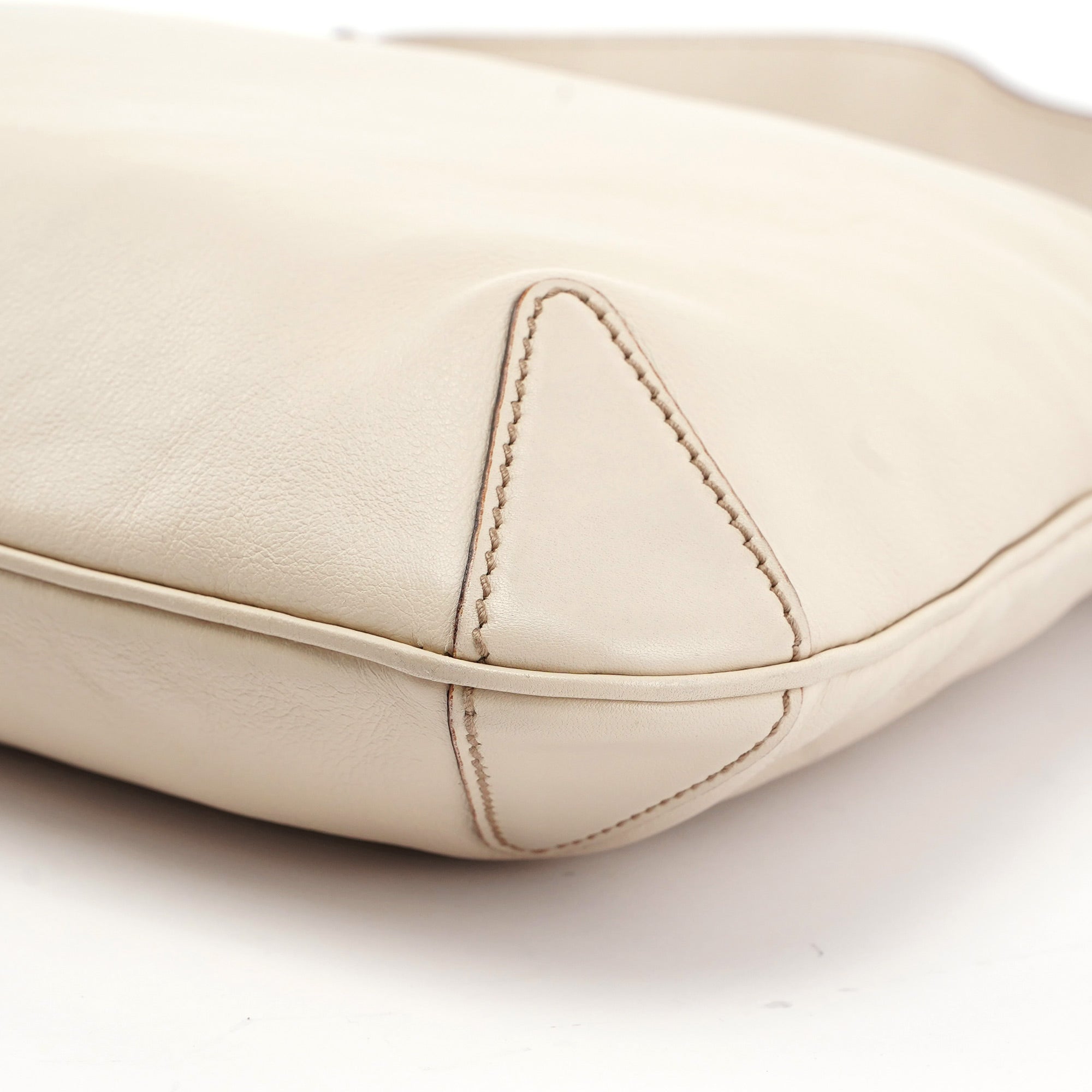 Off-White Calfskin Horsebit Shoulder Bag