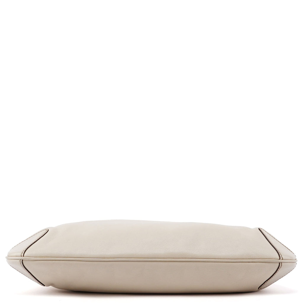 Off-White Calfskin Horsebit Shoulder Bag