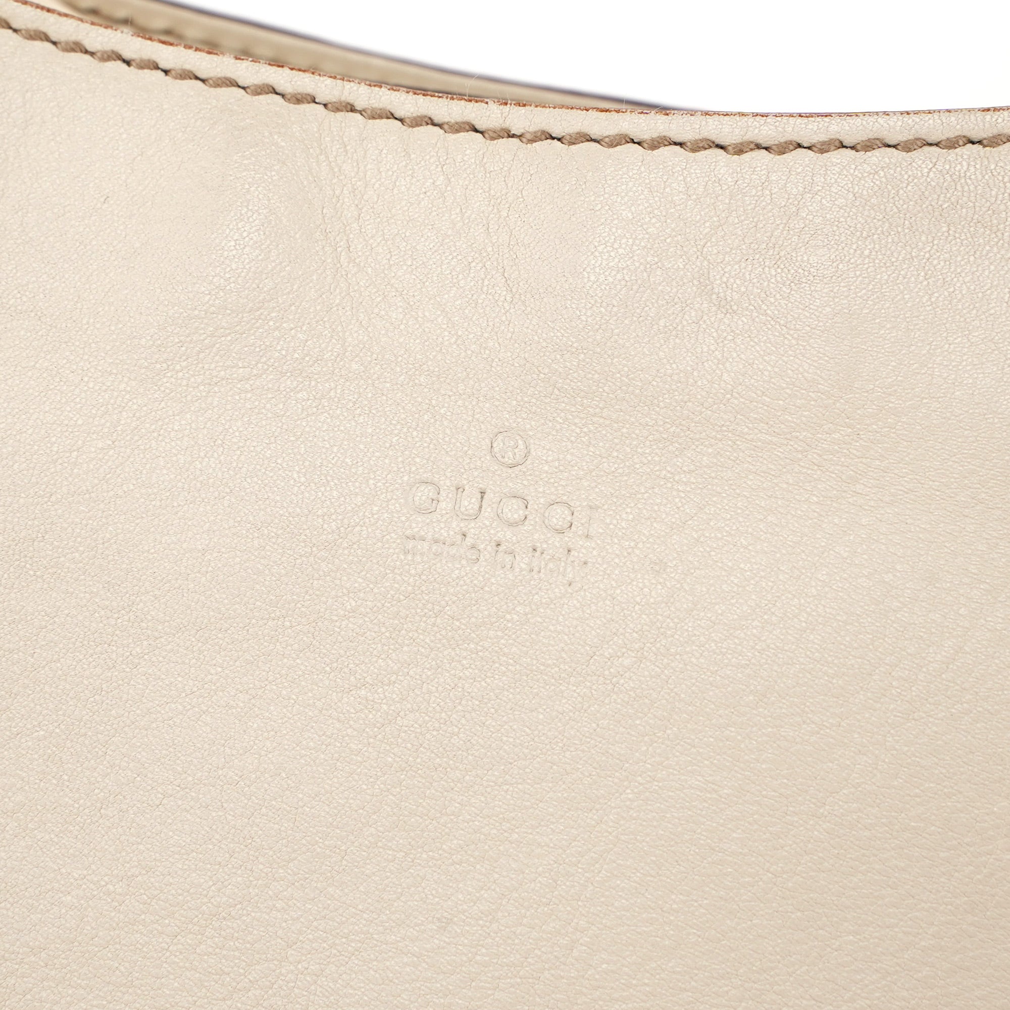 Off-White Calfskin Horsebit Shoulder Bag