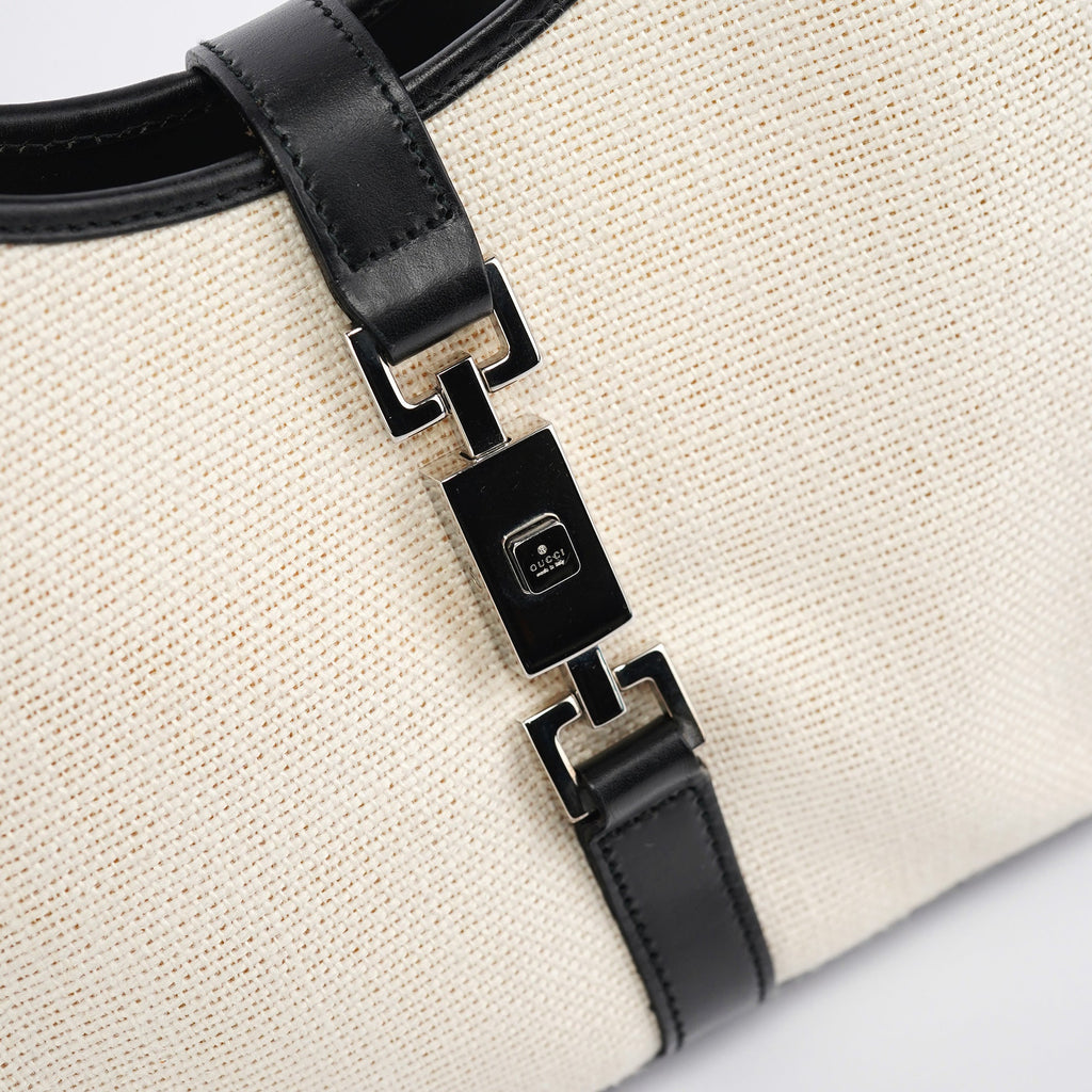 Off-White Canvas Jackie Shoulder Bag