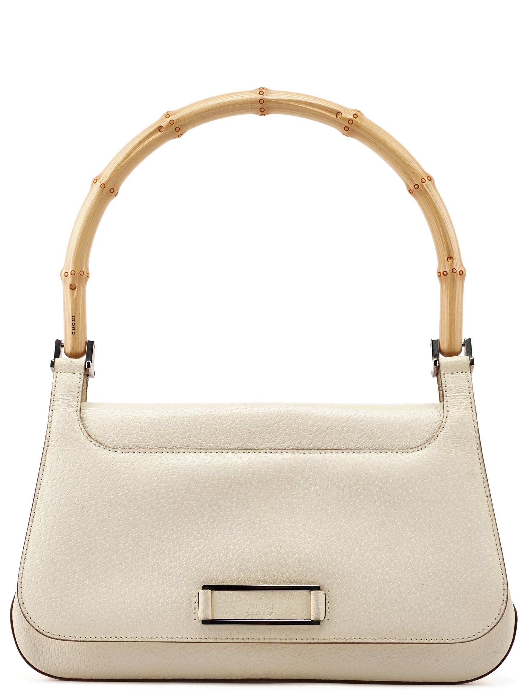 Off-White Leather Bamboo Shoulder Bag