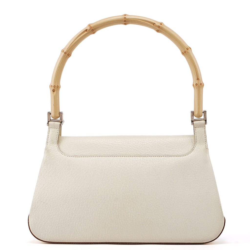 Off-White Leather Bamboo Shoulder Bag