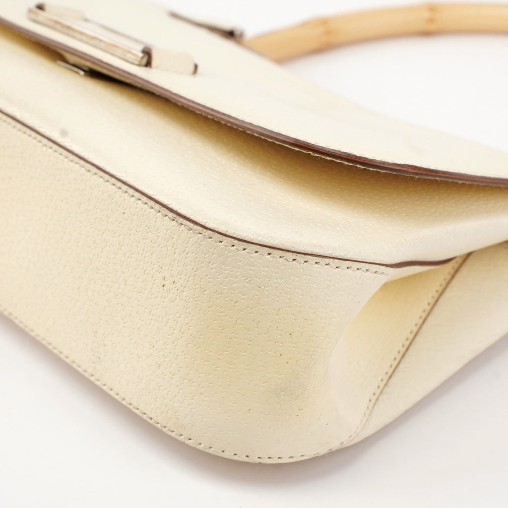 Off-White Leather Bamboo Shoulder Bag