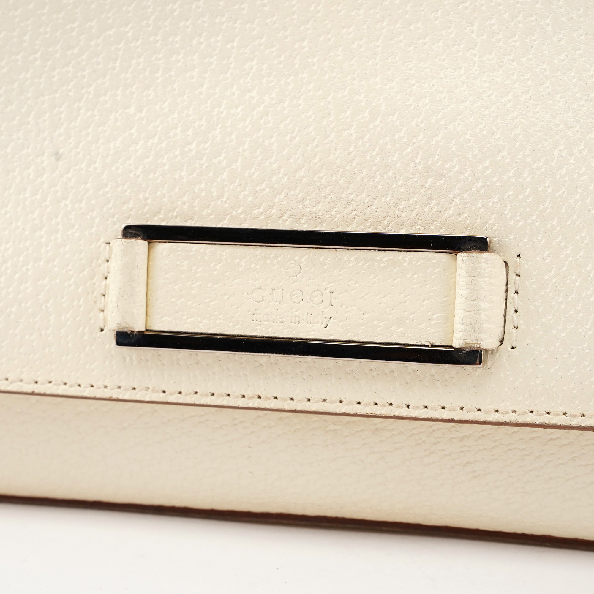 Off-White Leather Bamboo Shoulder Bag