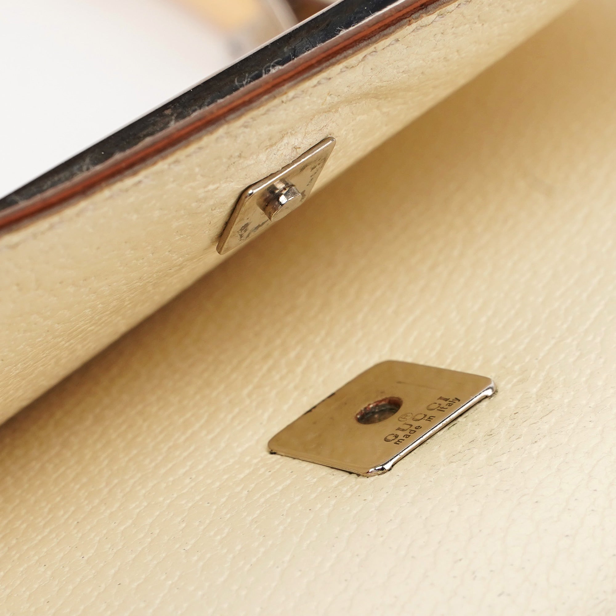 Off-White Leather Bamboo Shoulder Bag
