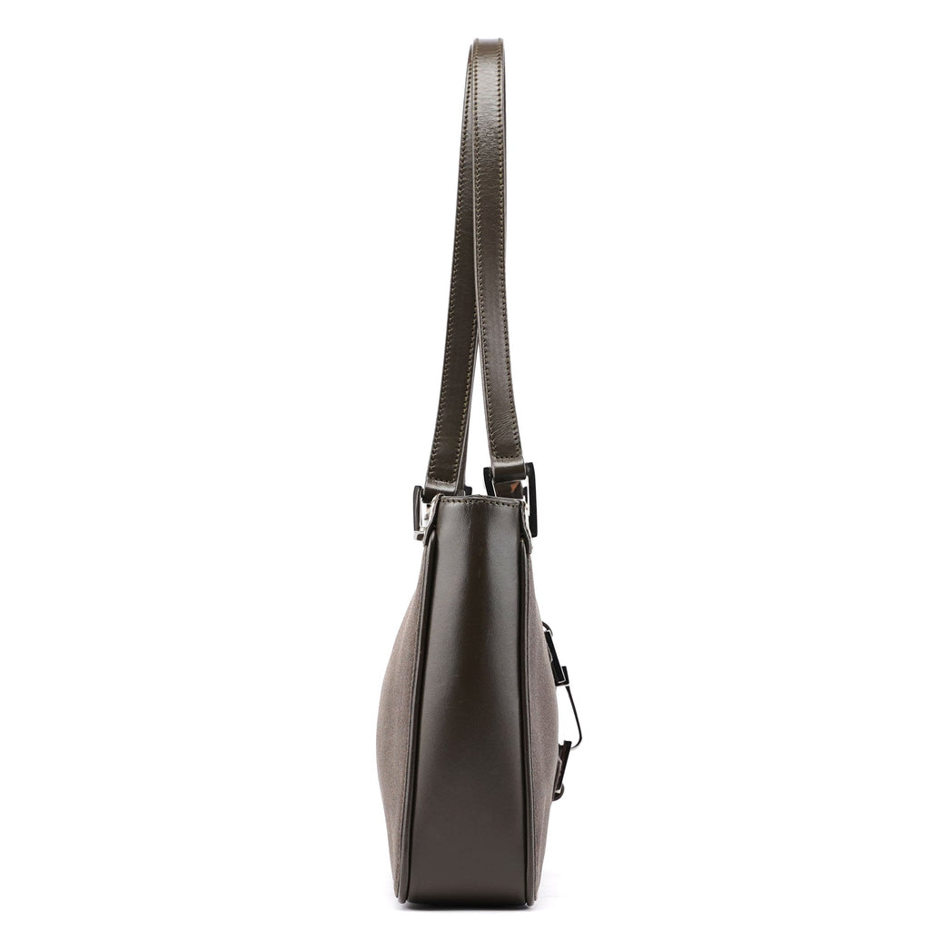Olive Green Satin Jackie Tote