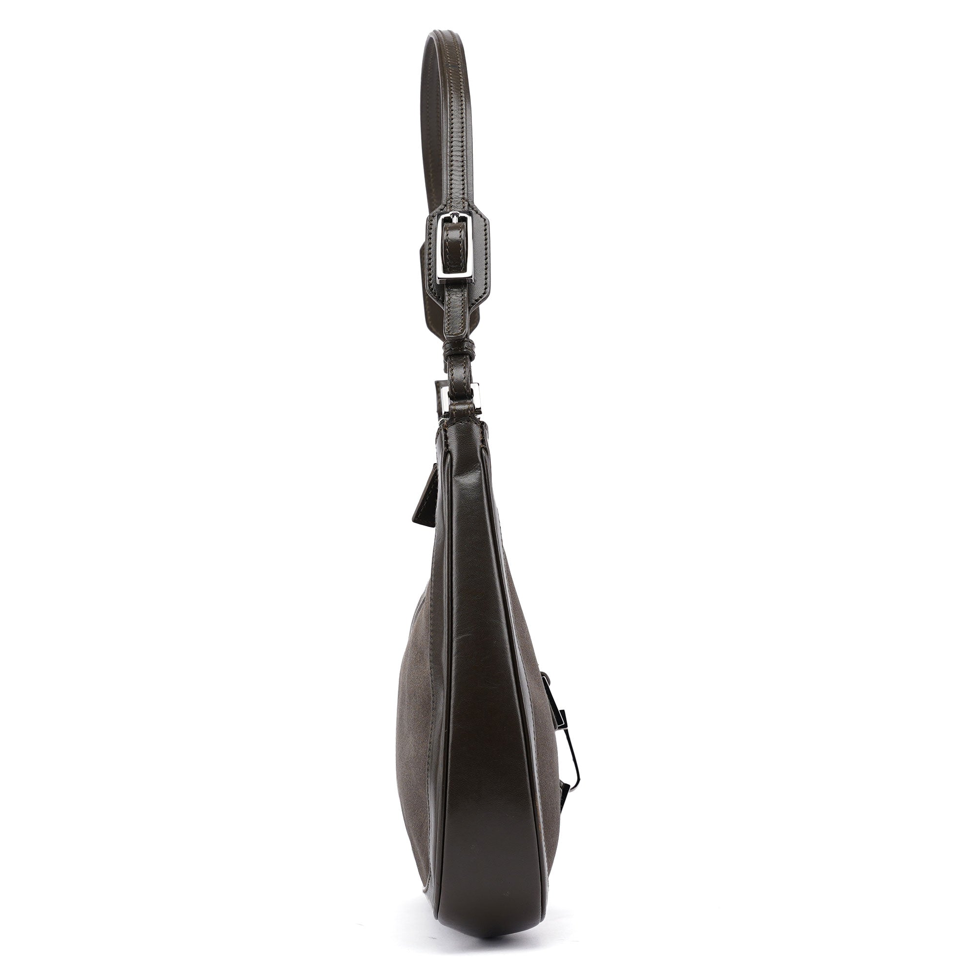 Olive Satin Jackie Shoulder Bag