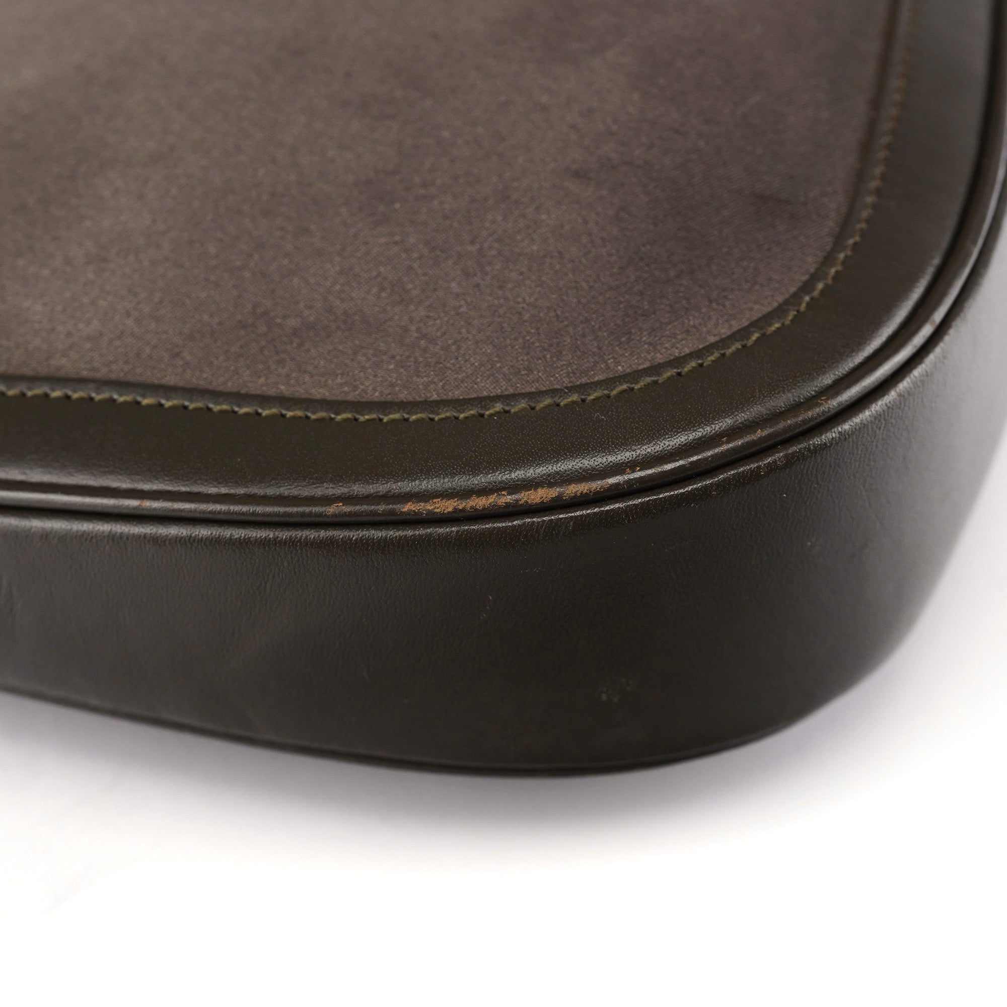 Olive Satin Jackie Shoulder Bag