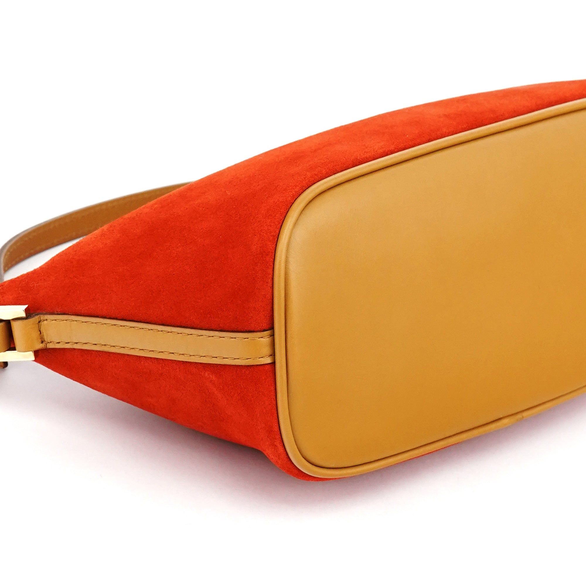 Orange Suede Boat Pochette