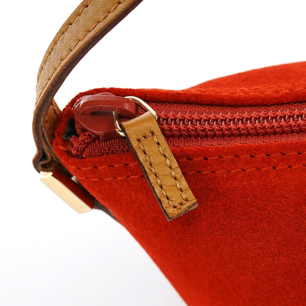 Orange Suede Boat Pochette