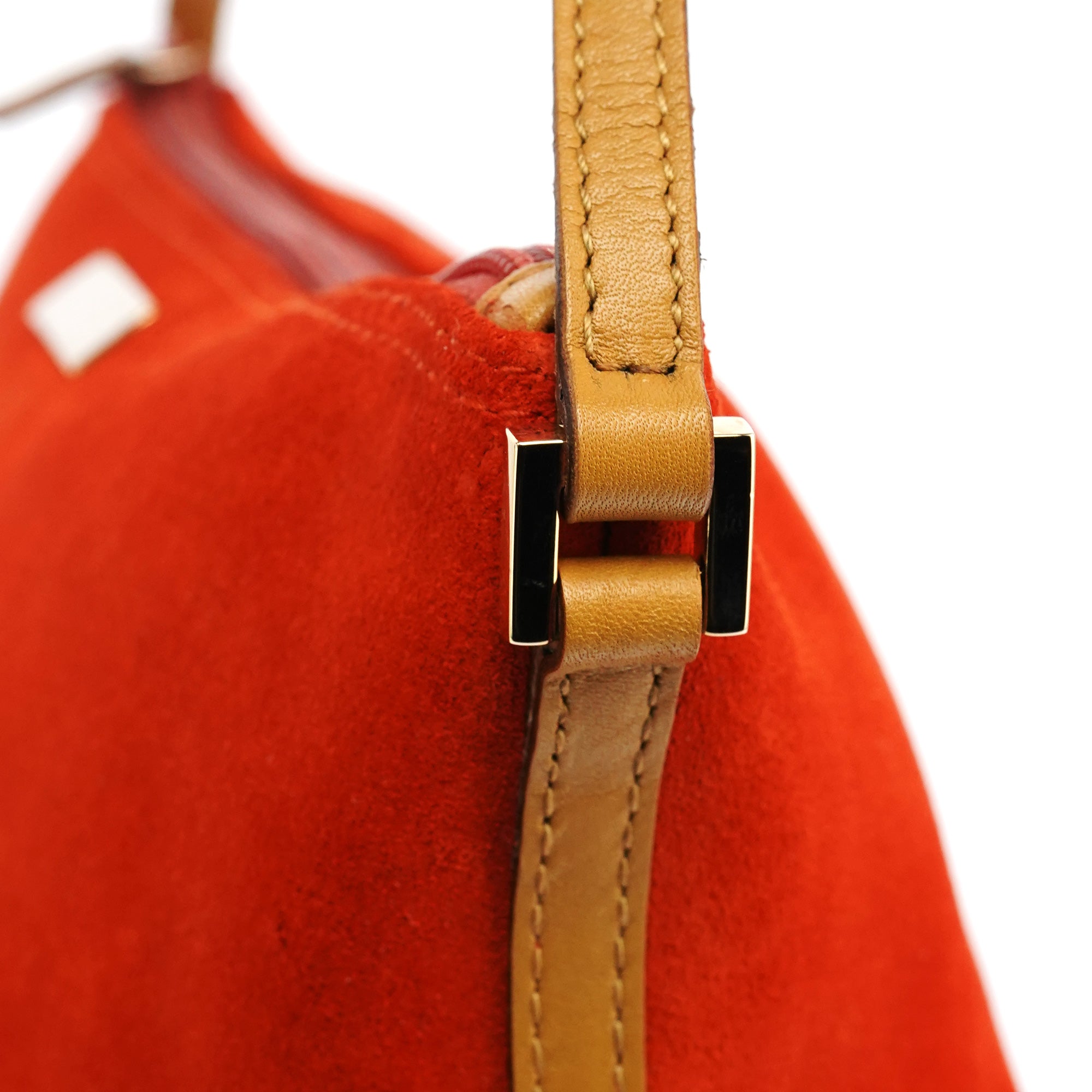 Orange Suede Boat Pochette