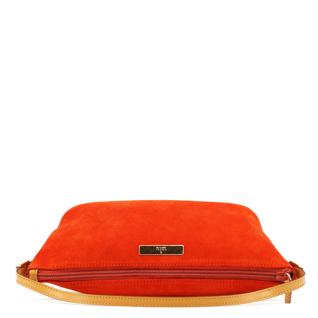 Orange Suede Boat Pochette