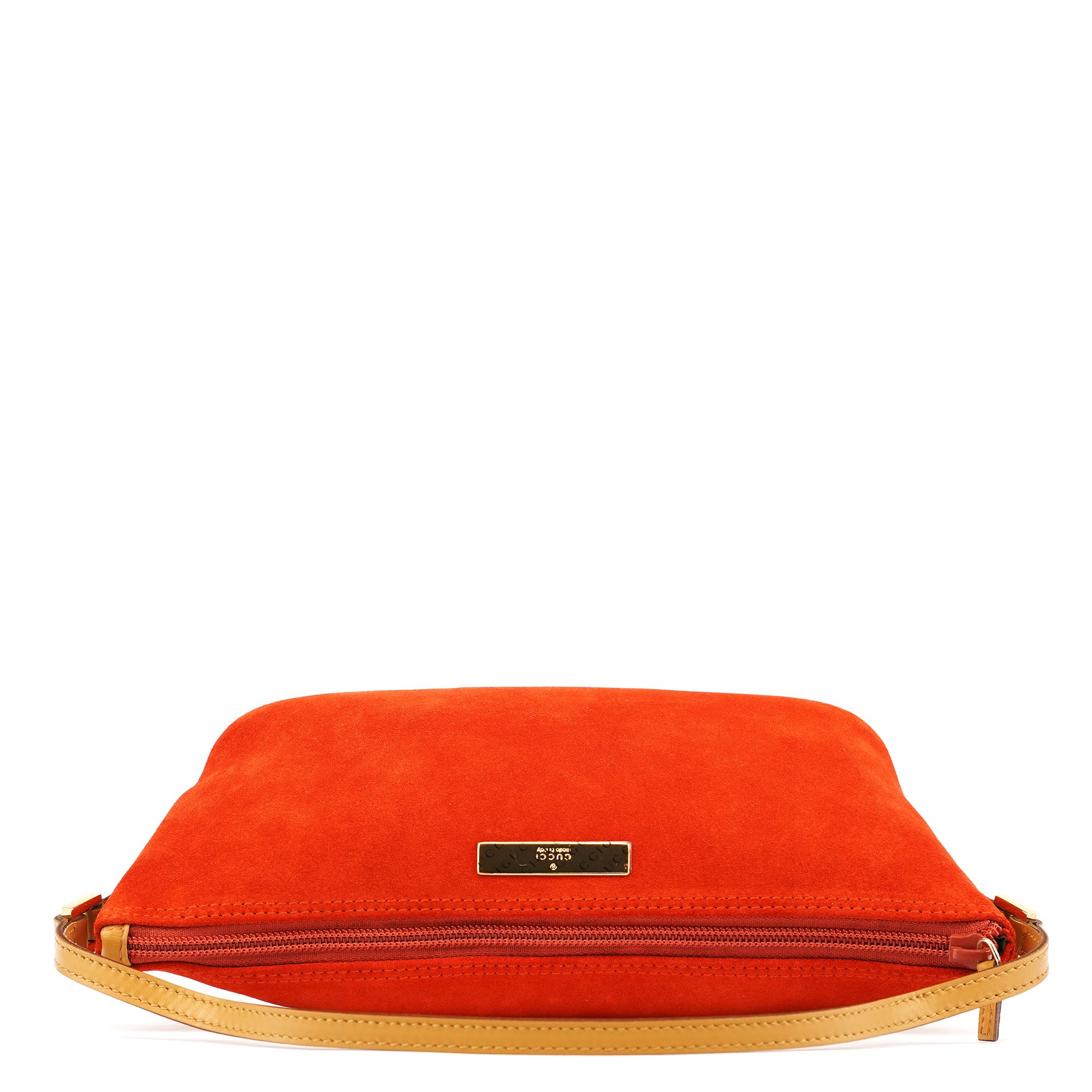 Orange Suede Boat Pochette