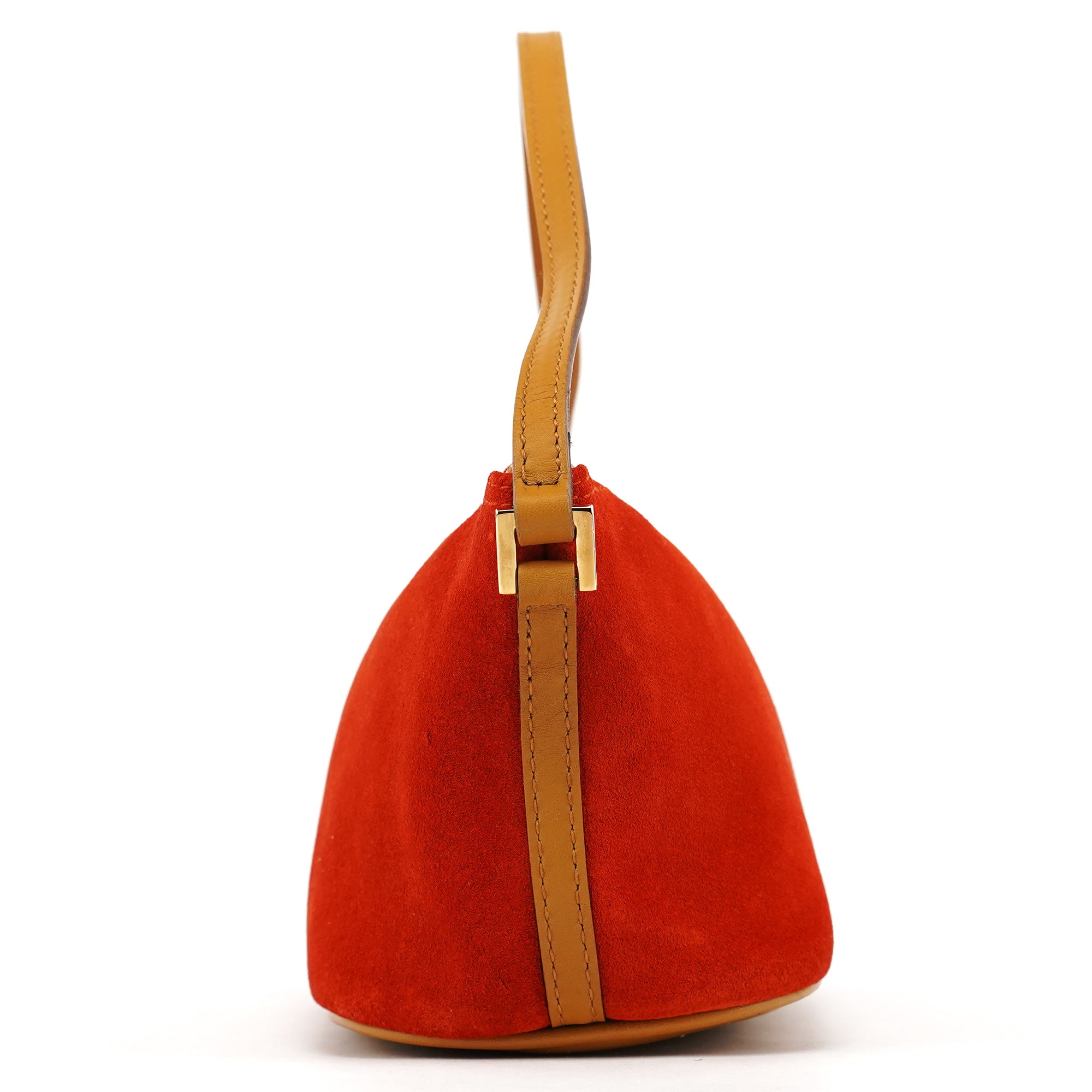 Orange Suede Boat Pochette