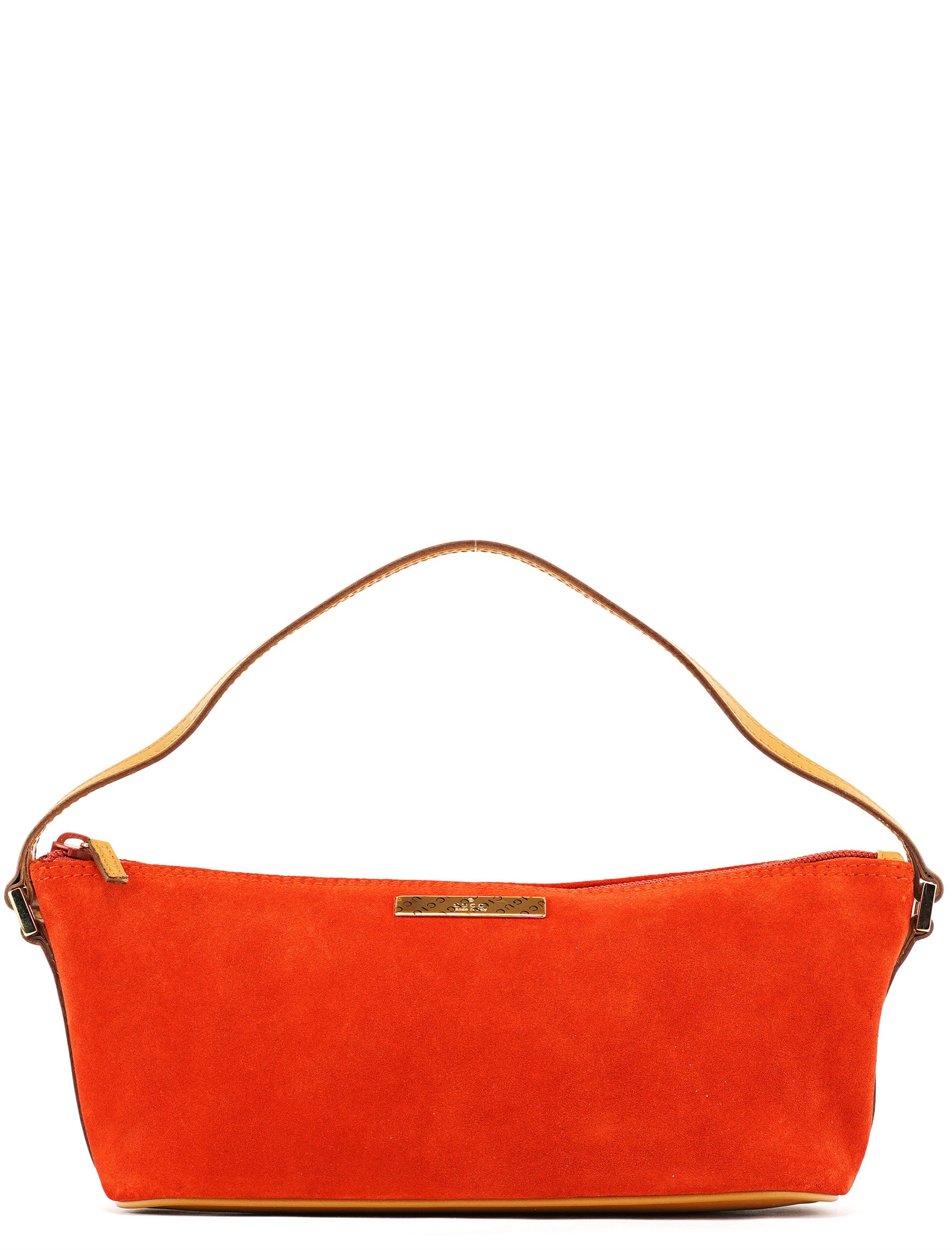 Orange Suede Boat Pochette