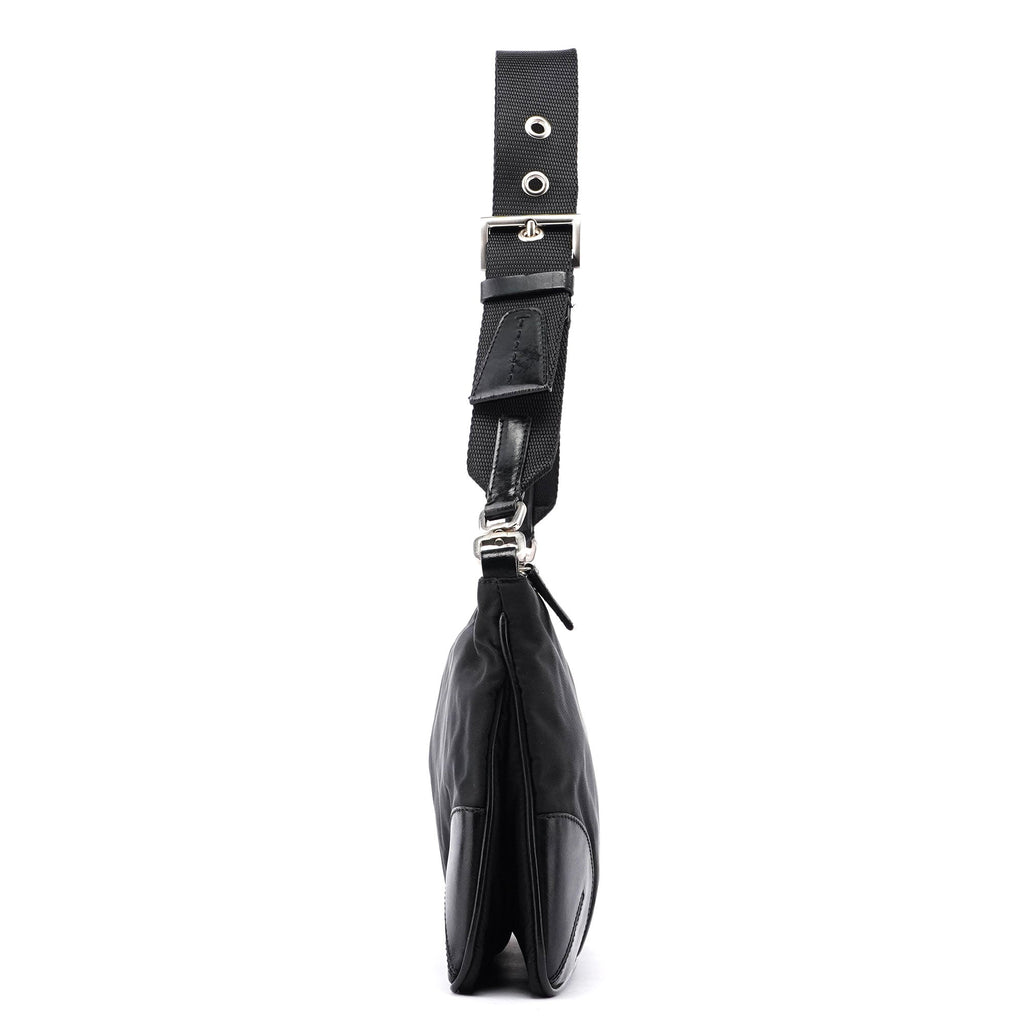 Prada Black Tessuto Leather Shoulder Bag
