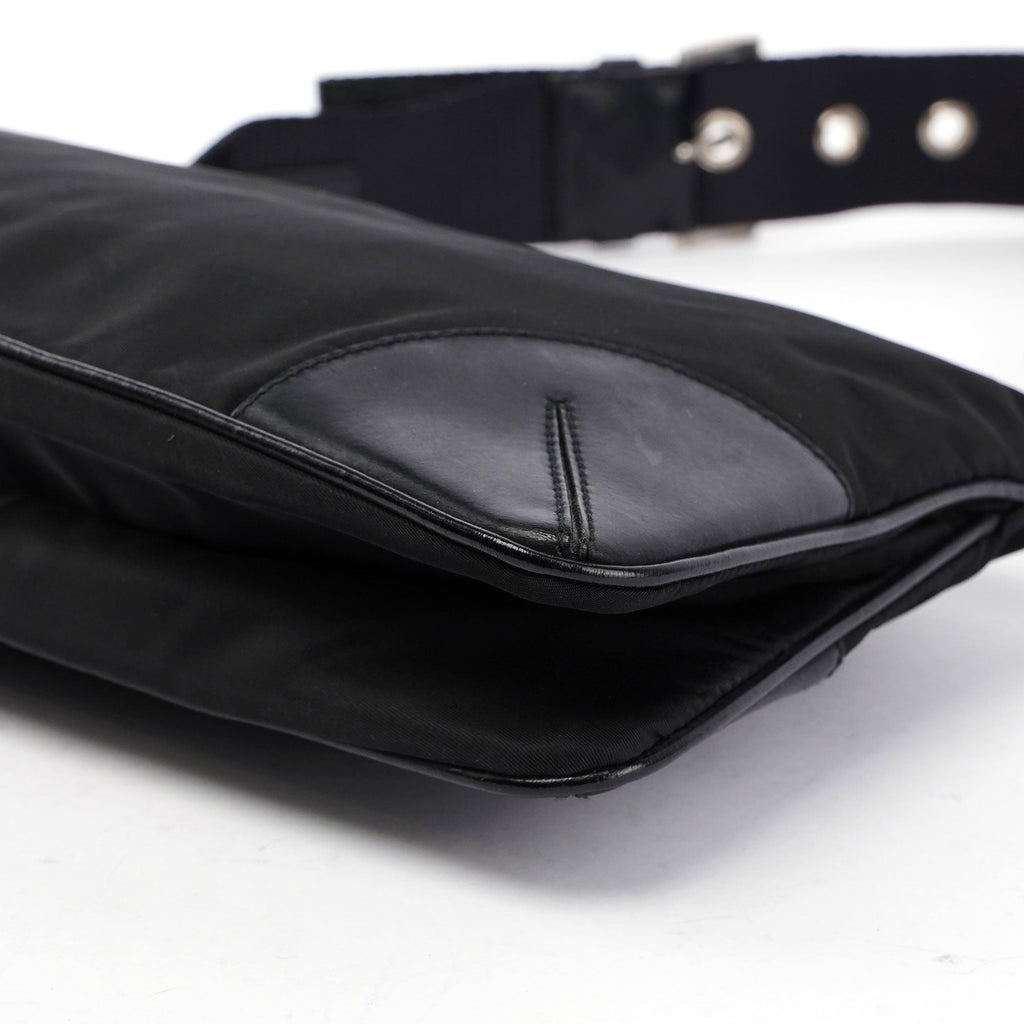 Prada Black Tessuto Leather Shoulder Bag